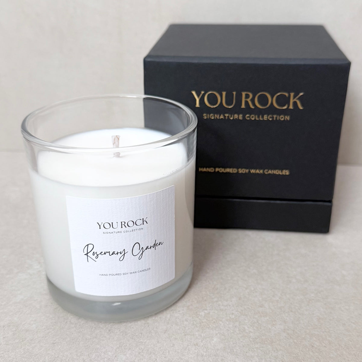 Pure Soy Wax Scented Candle Dubai UAE Rosemary Fragrance