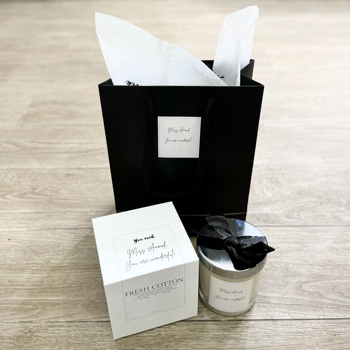 personalized signature soy candle with gift box dubai