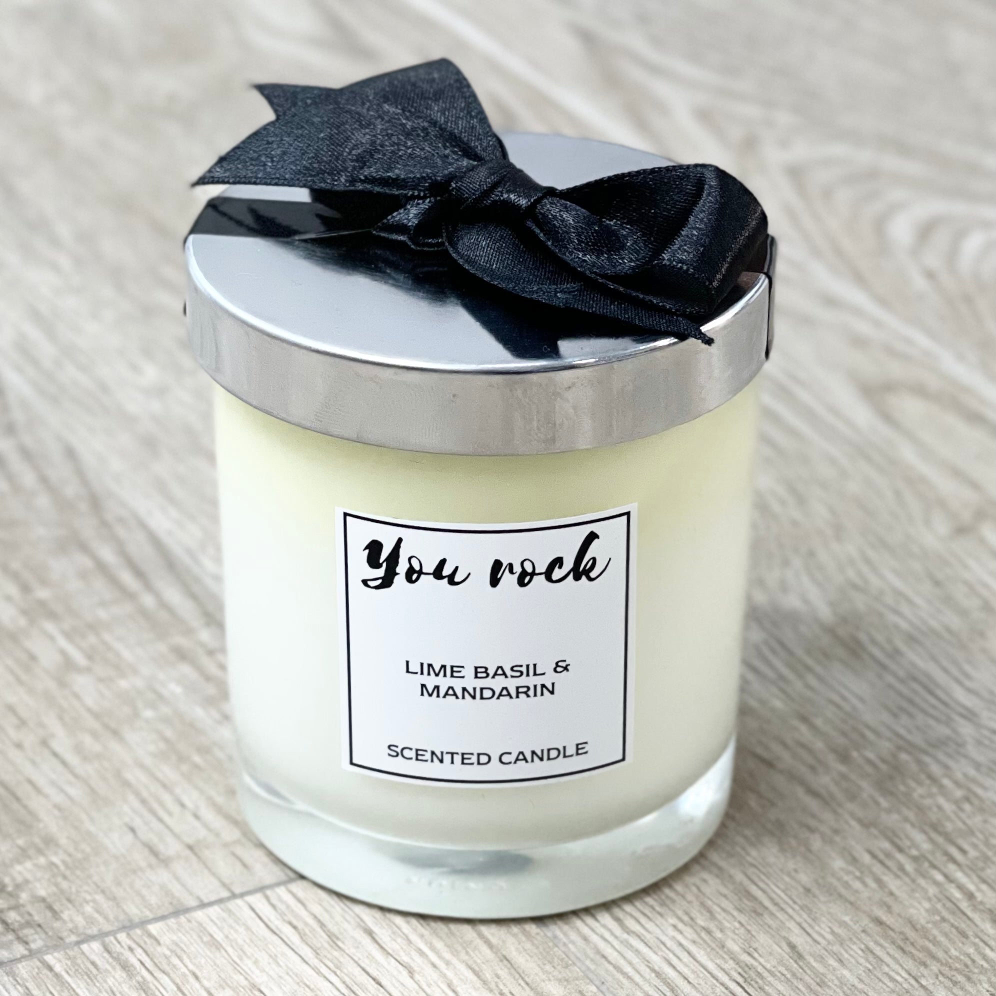 Natural Soy Wax Scented Candle - Lime Basil & Mandarin Fragrance 