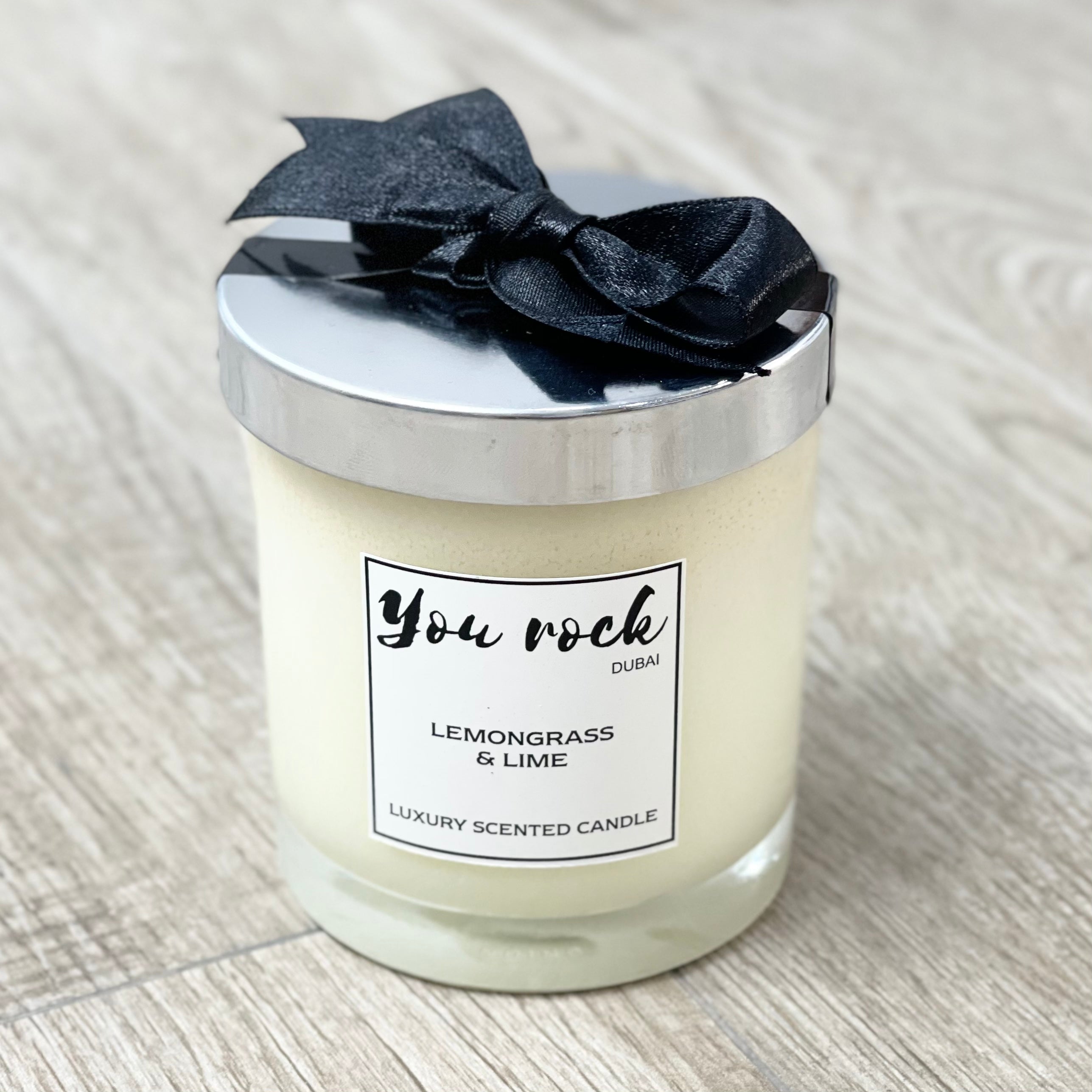 Natural Soy Wax Scented Candle - Lemongrass & Lime Fragrance 