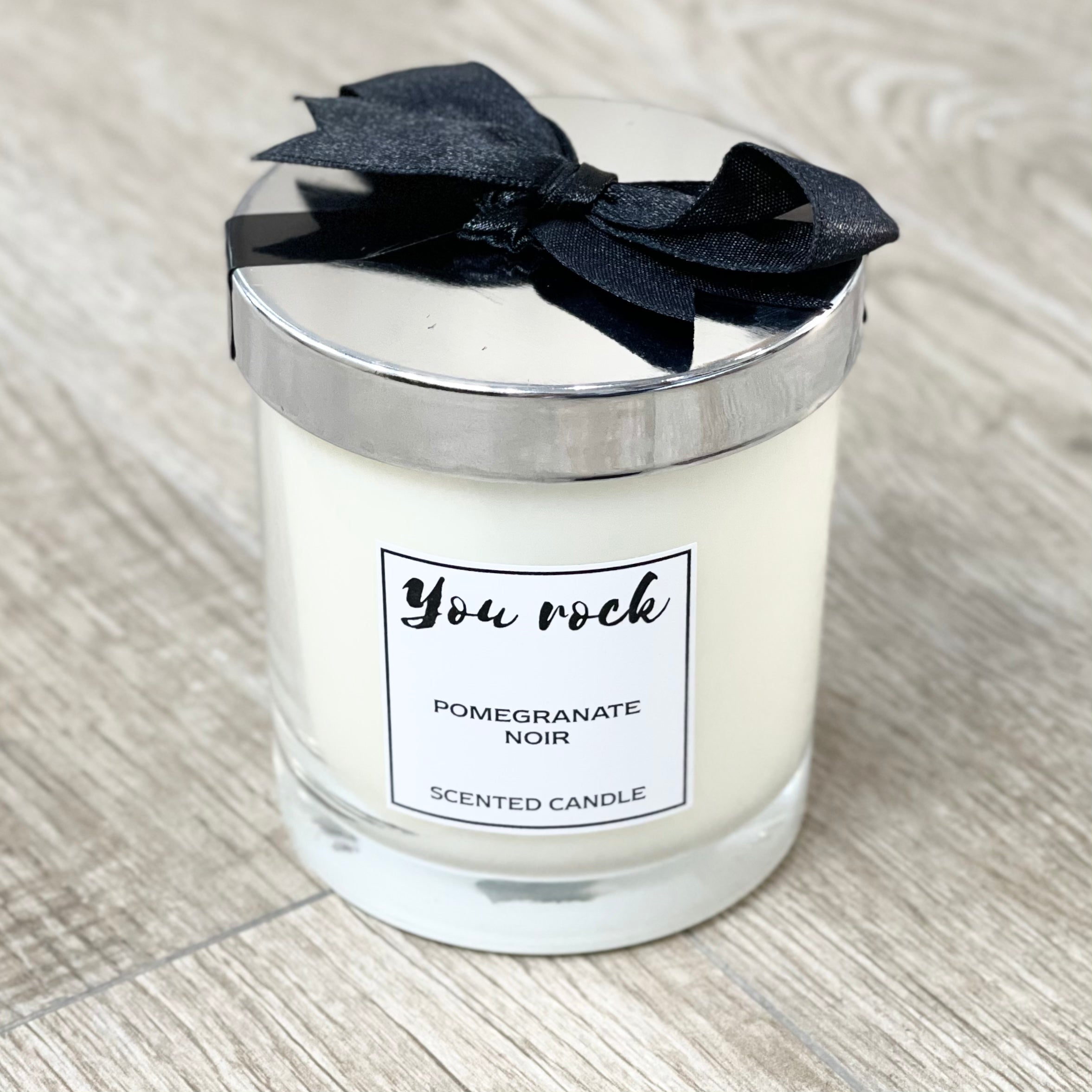 Natural Soy Wax Scented Candle -  Pomegranate Noir  Fragrance 