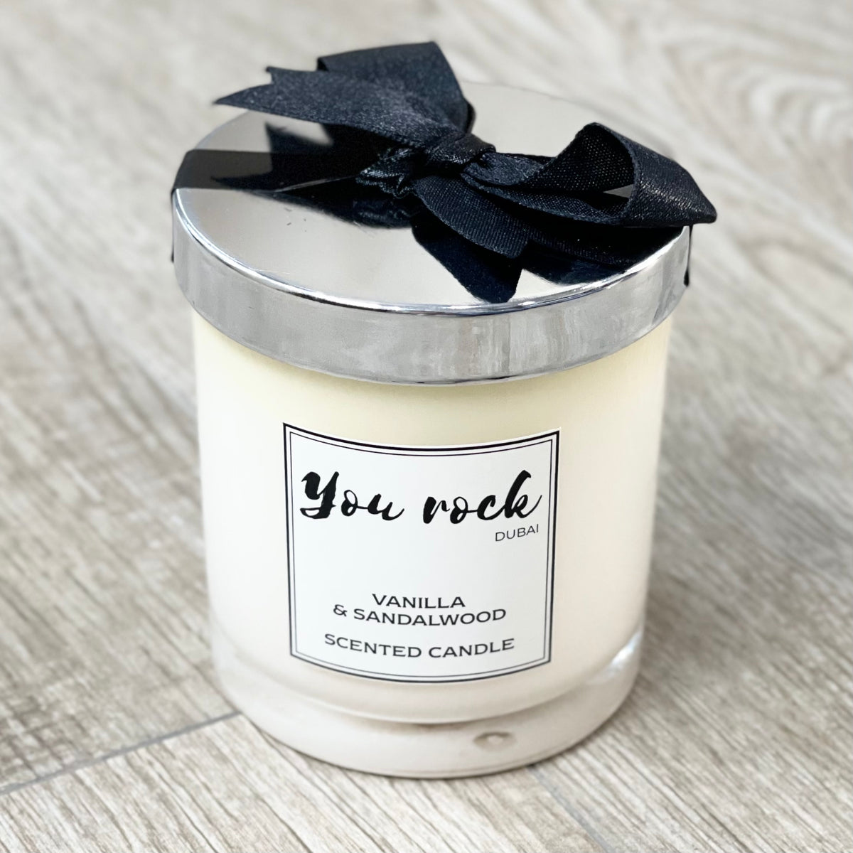 Natural Soy Wax Scented Candle - Vanilla & Sandalwood Fragrance