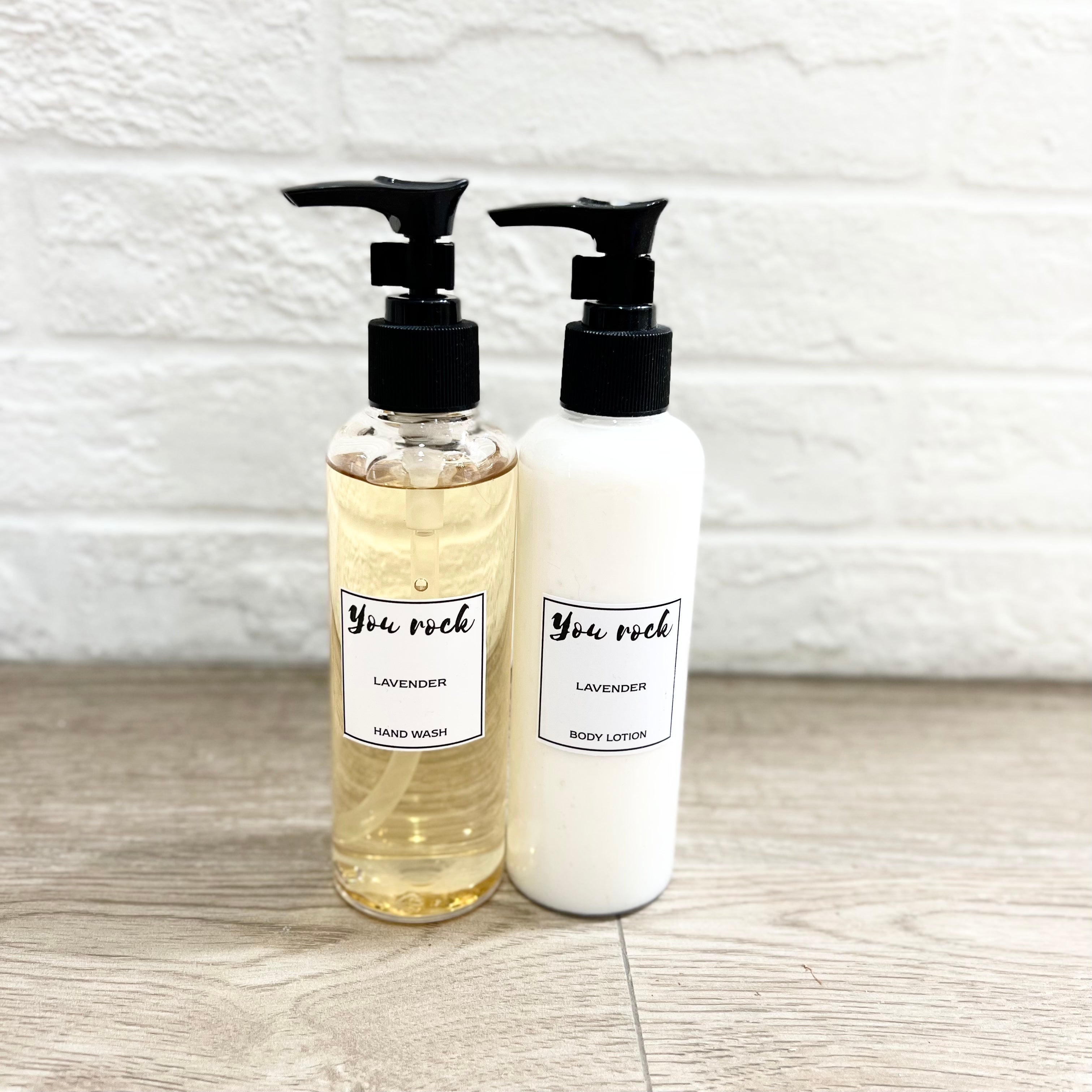 luxury body wash and body lotion