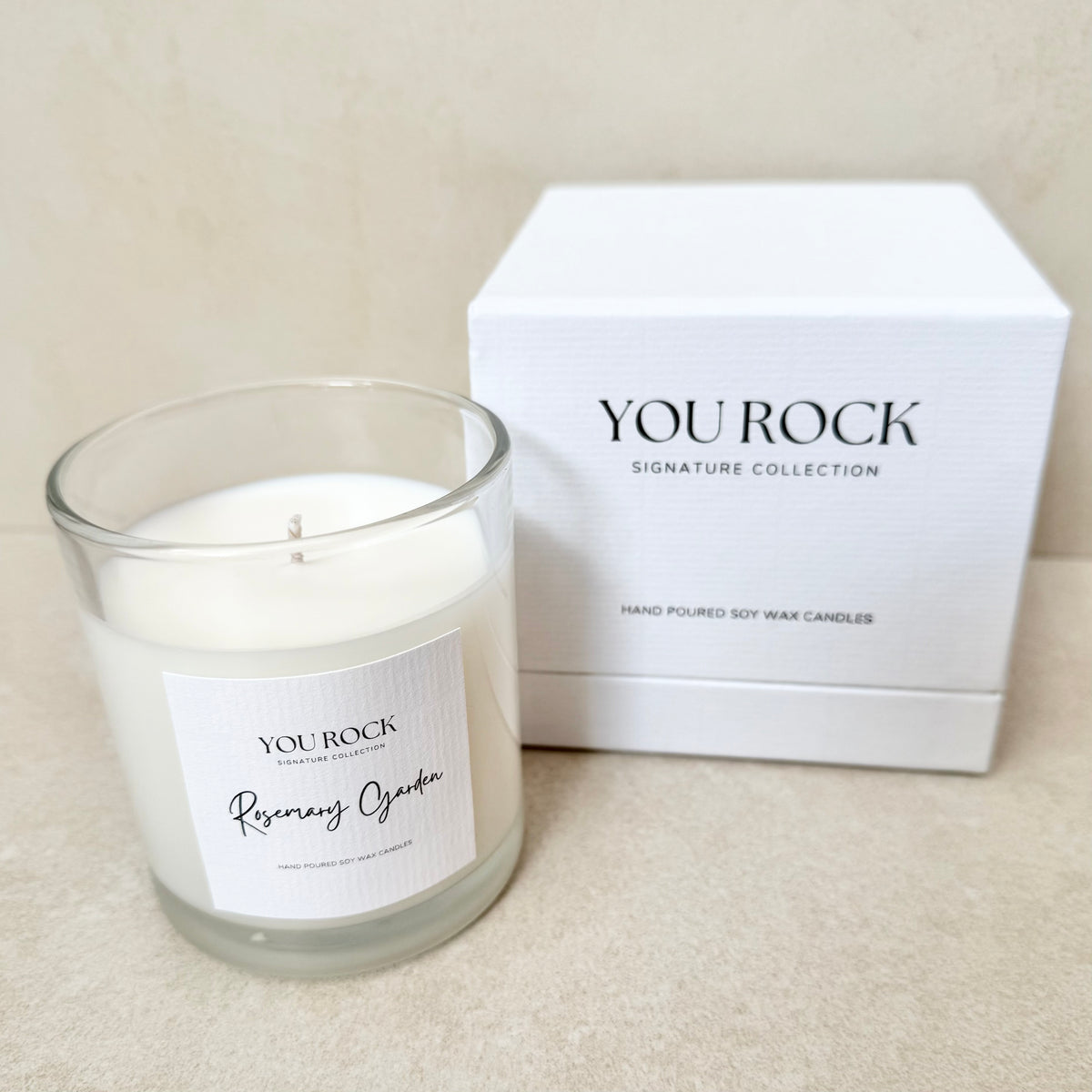 Pure Soy Wax Scented Candle Dubai UAE Rosemary Fragrance