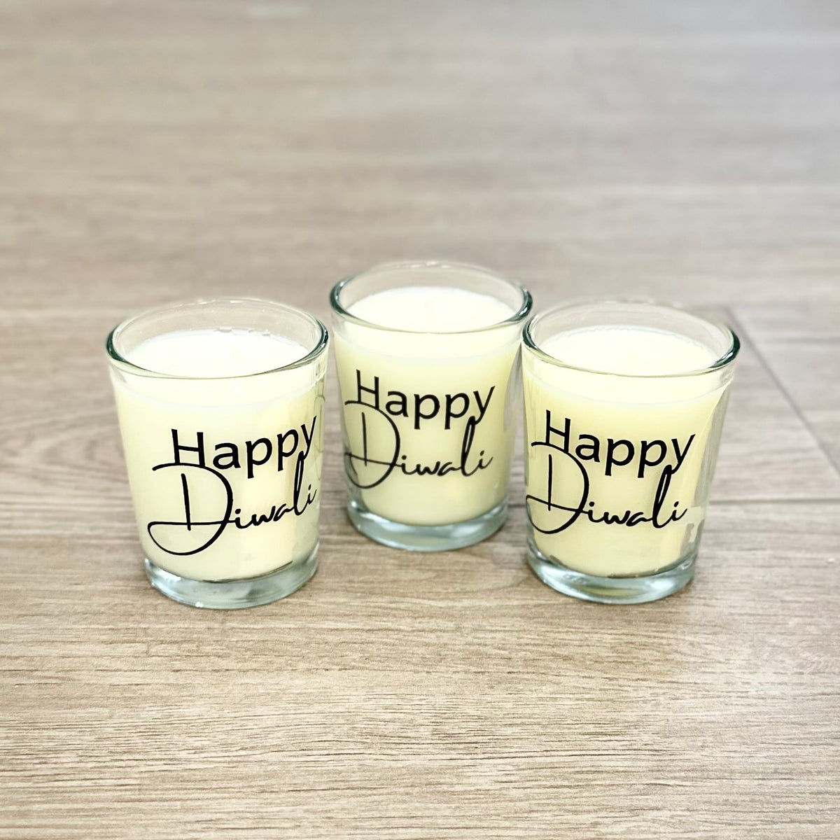 Screen print Mini "Happy Diwali" Soy Wax Candle alternate view