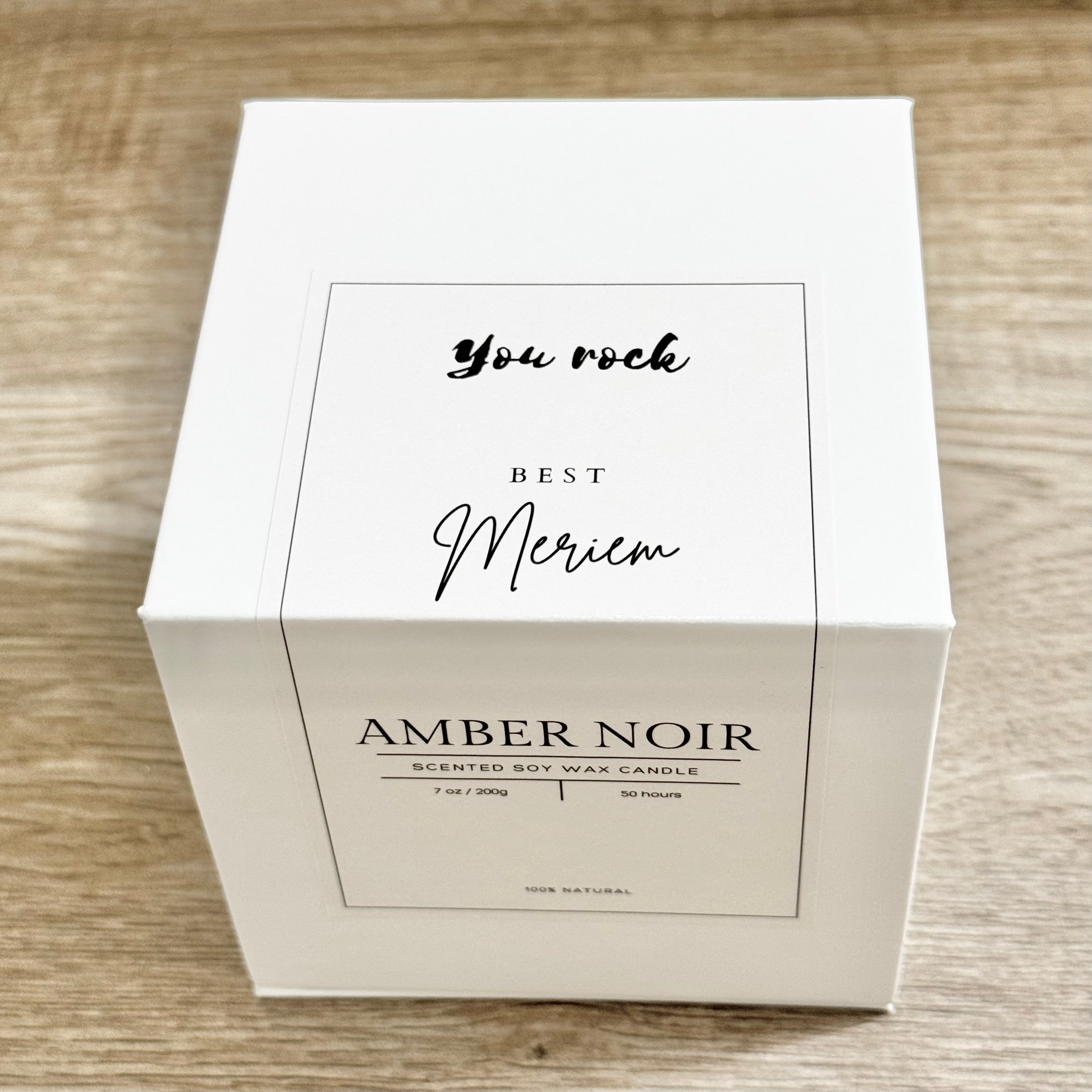 Personalize our New Signature Scented Soy Wax Candle and Gift Box