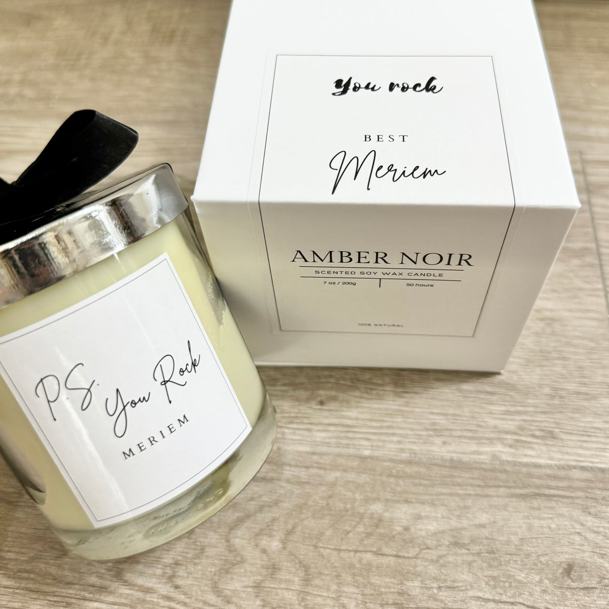 Personalize our New Signature Scented Soy Wax Candle