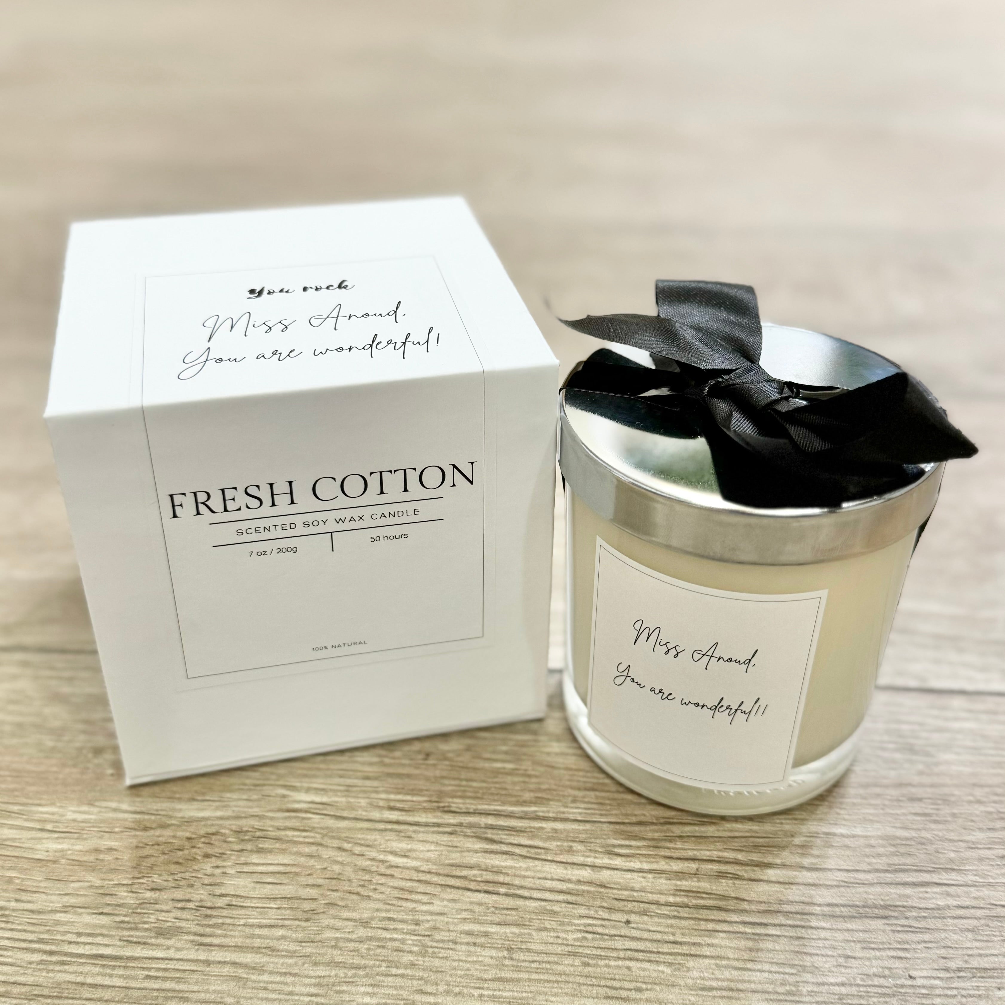 personalized signature soy candle with gift box dubai