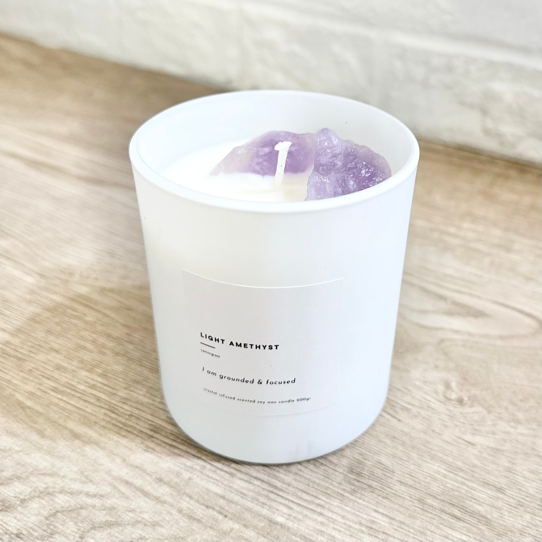 Crystal Candle Collection - Light Amethyst - Lemongrass