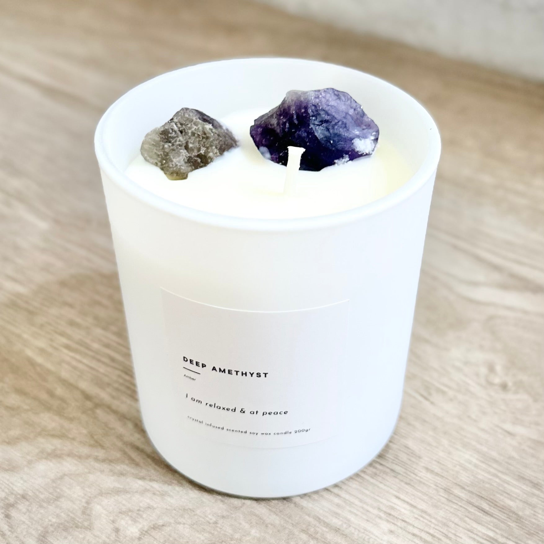 Crystal Candle Collection - Deep Amethyst - Amber