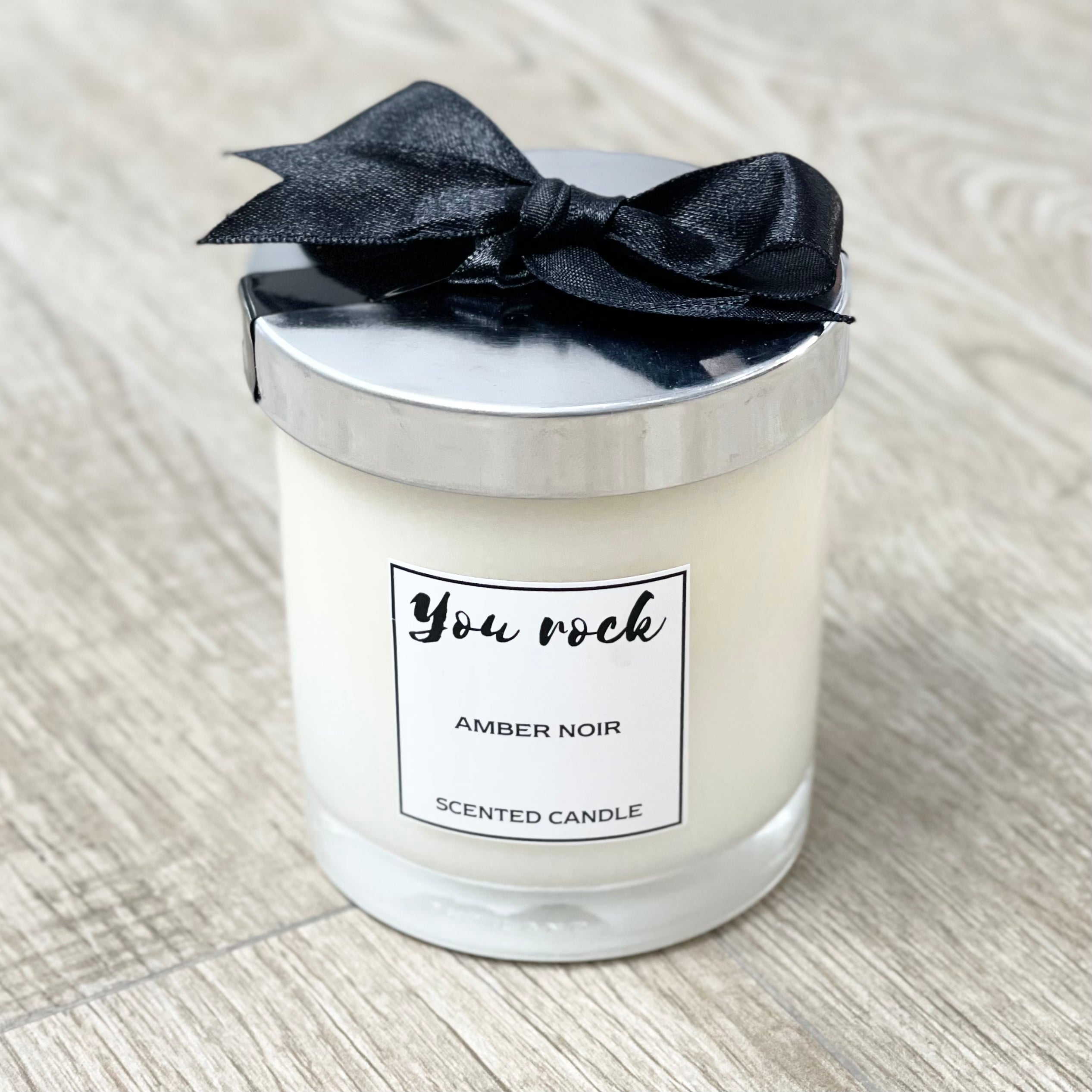 Natural Soy Wax Scented Candle - Amber Noir Fragrance 