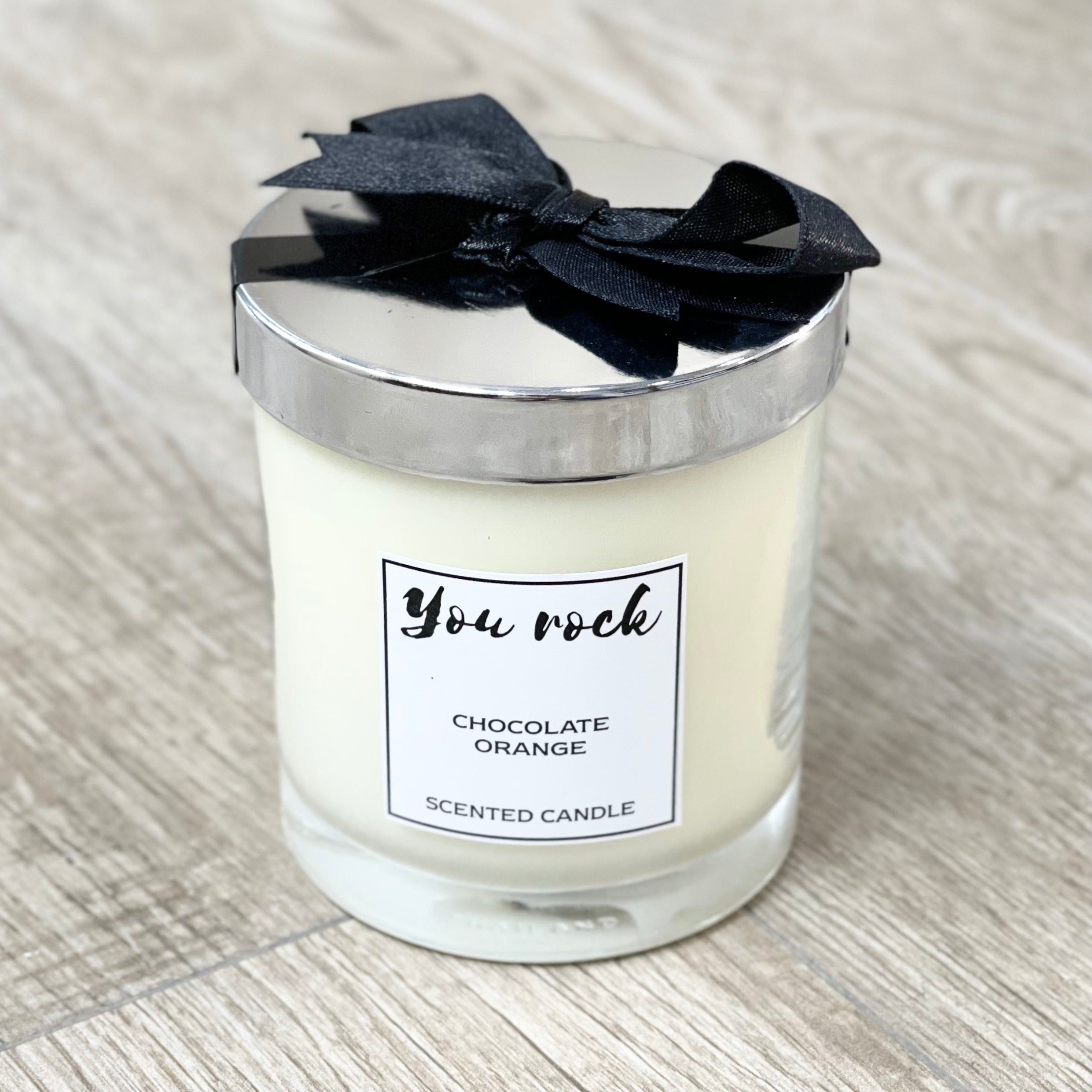 Natural Soy Wax Scented Candle -  Chocolate Orange Fragrance 