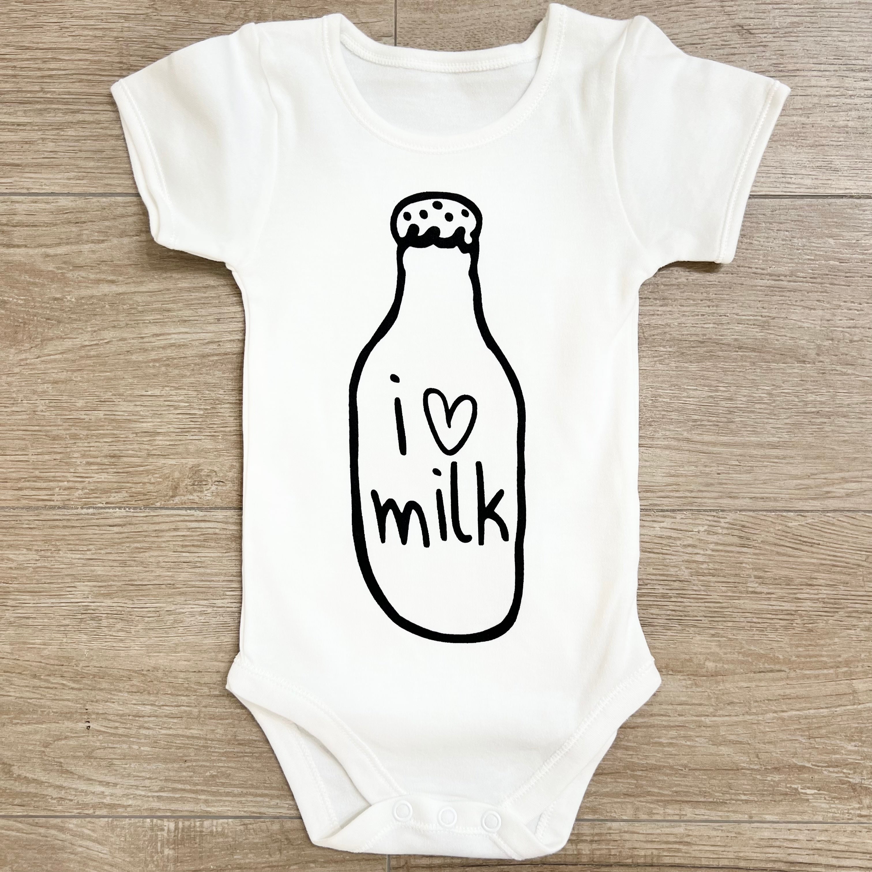i love milk baby romper