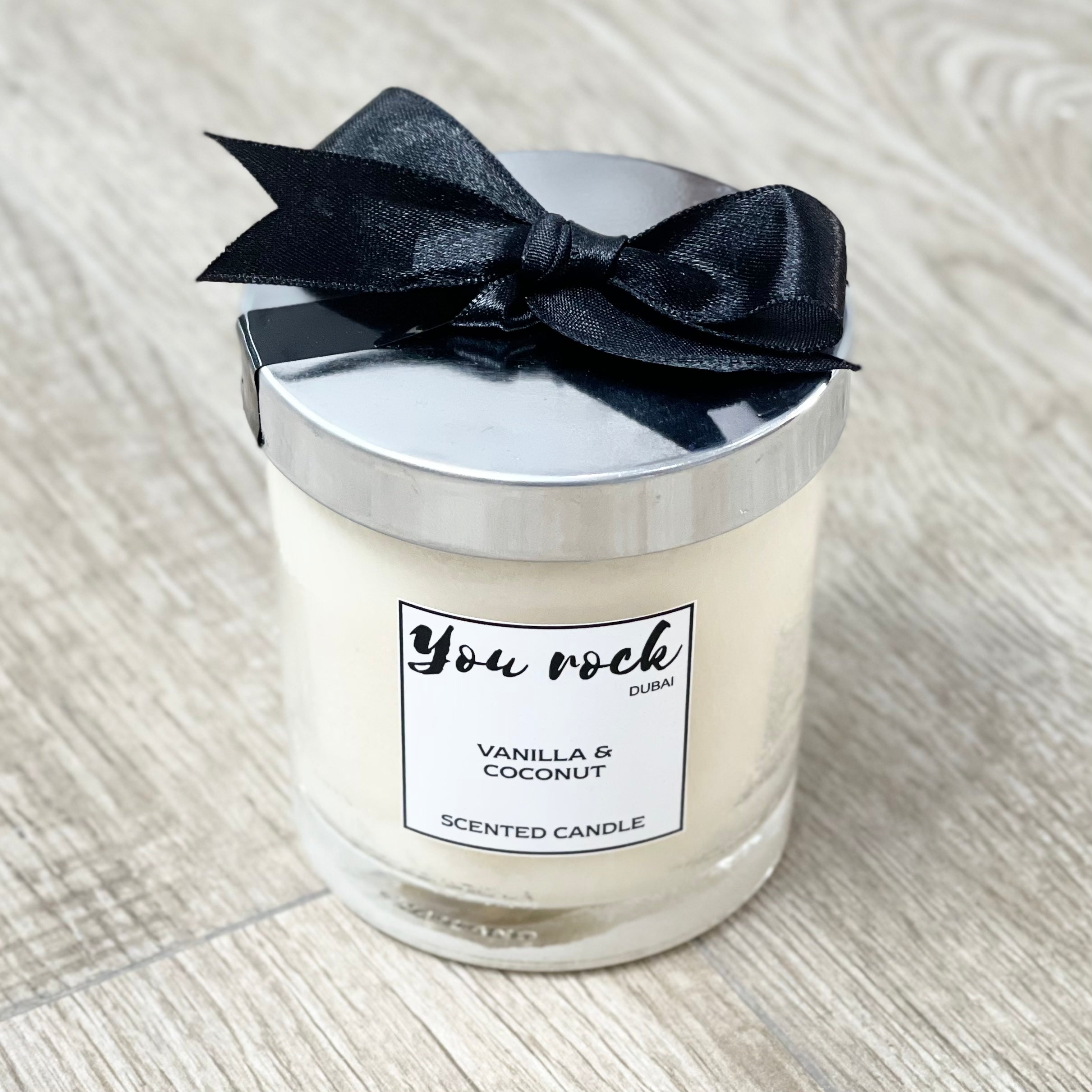 Natural Soy Wax Scented Candle - Vanilla & Coconut Fragrance 