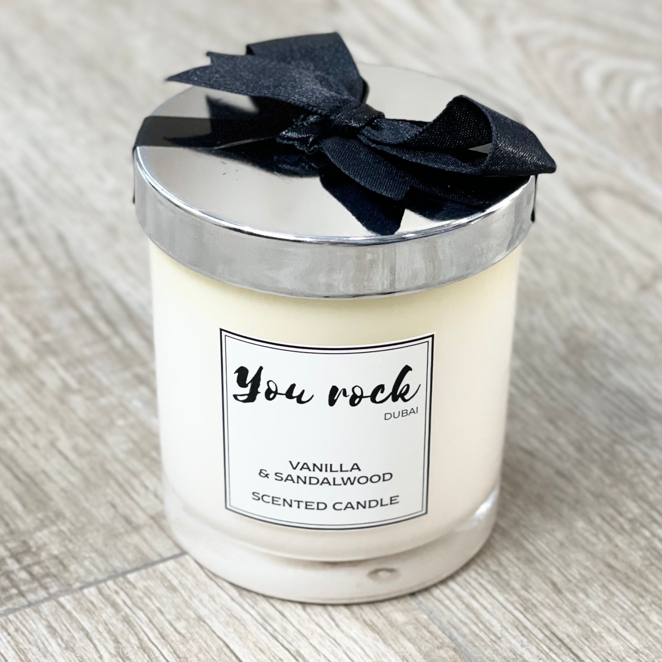 Natural Soy Wax Scented Candle -  Vanilla & Sandalwood Fragrance 