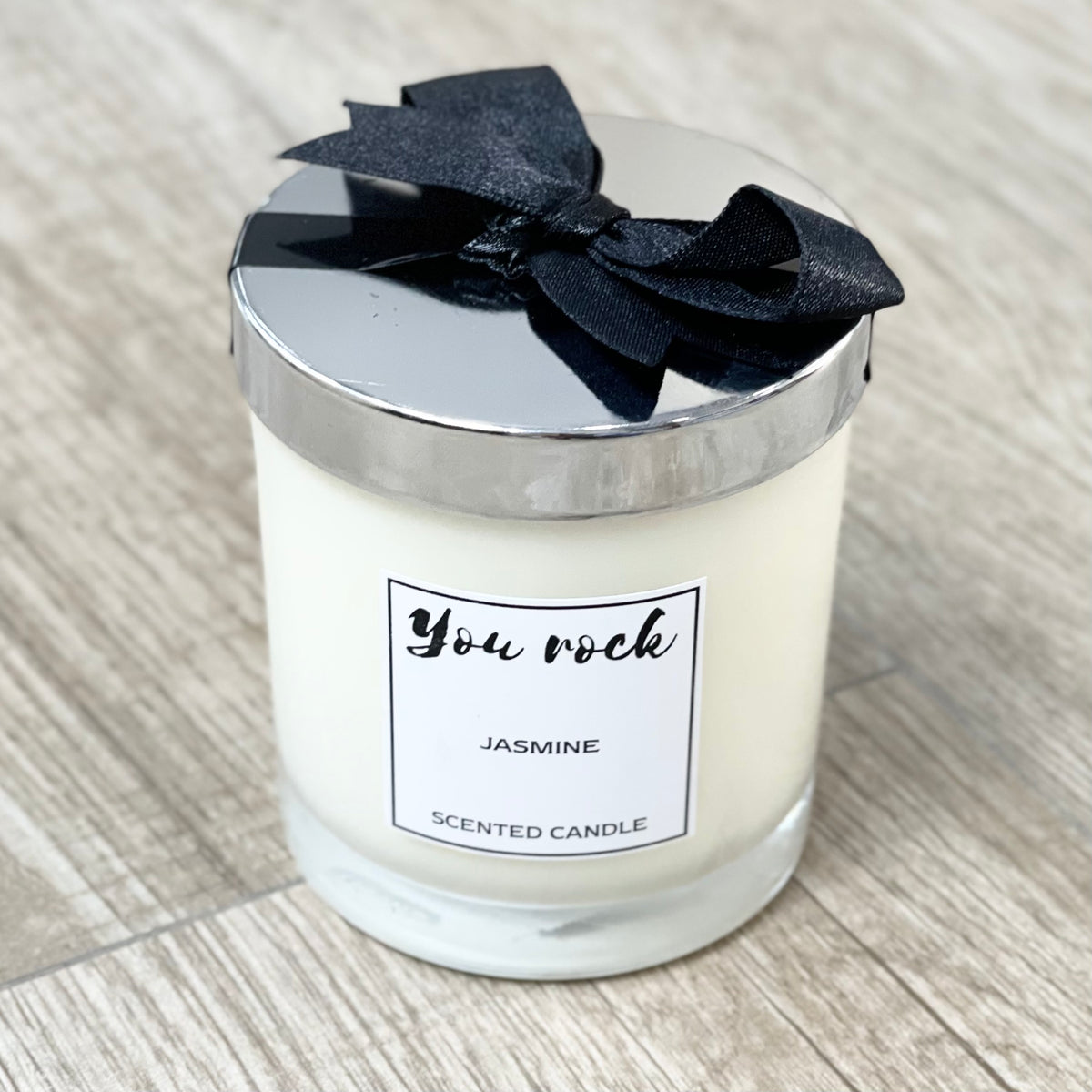 Natural Soy Wax Scented Candle -  Jasmine Fragrance 