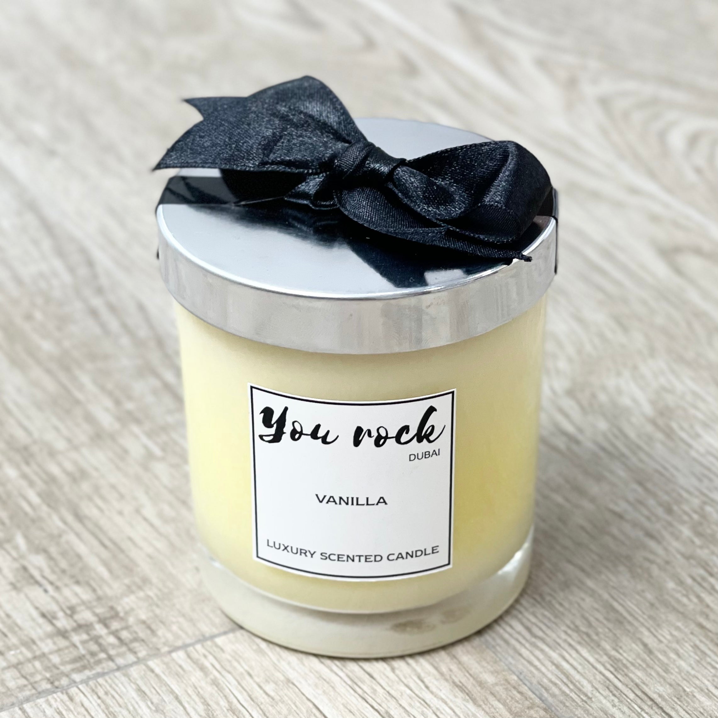 Natural Soy Wax Scented Candle - Vanilla Fragrance 