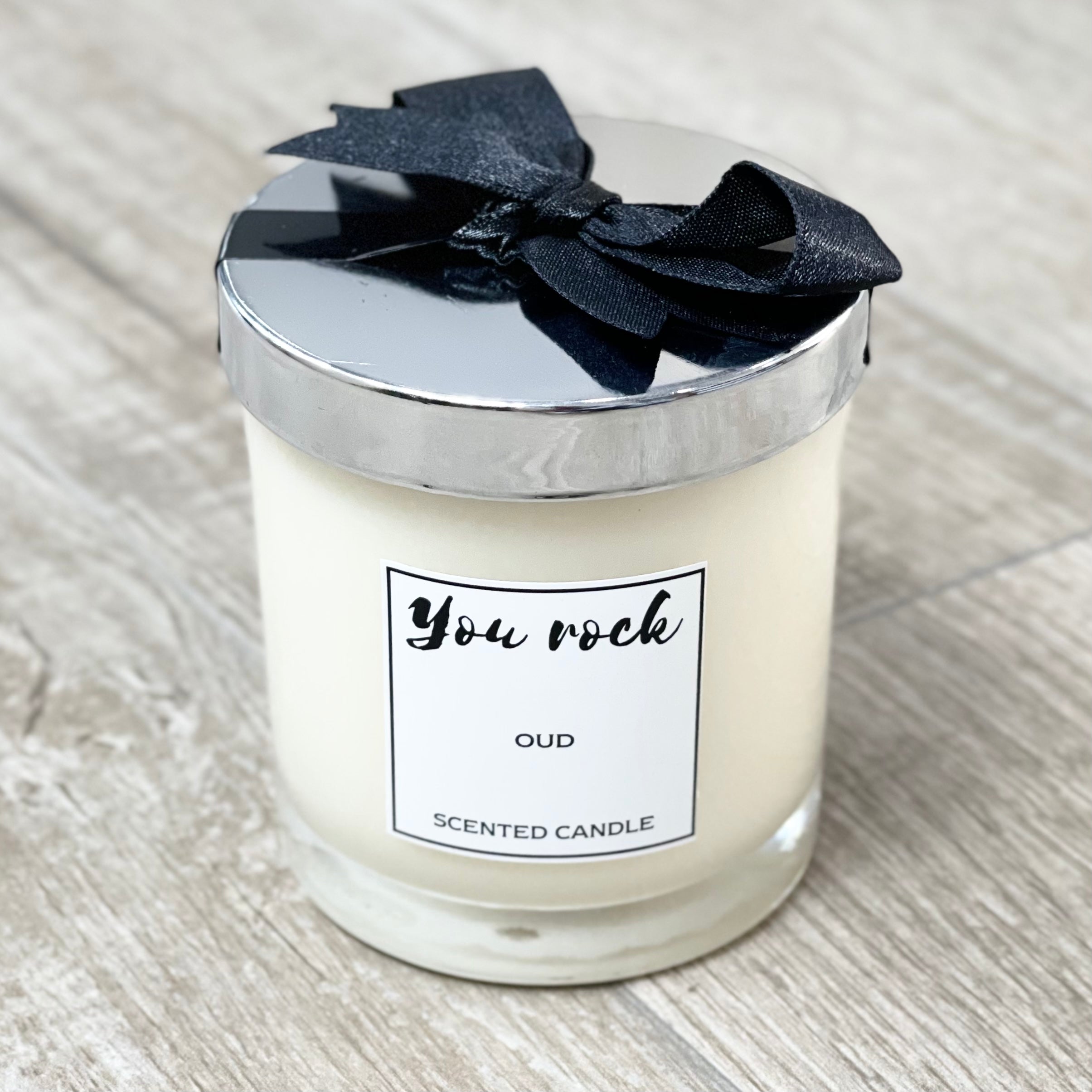 Natural Soy Wax Scented Candle -  Oud Fragrance 