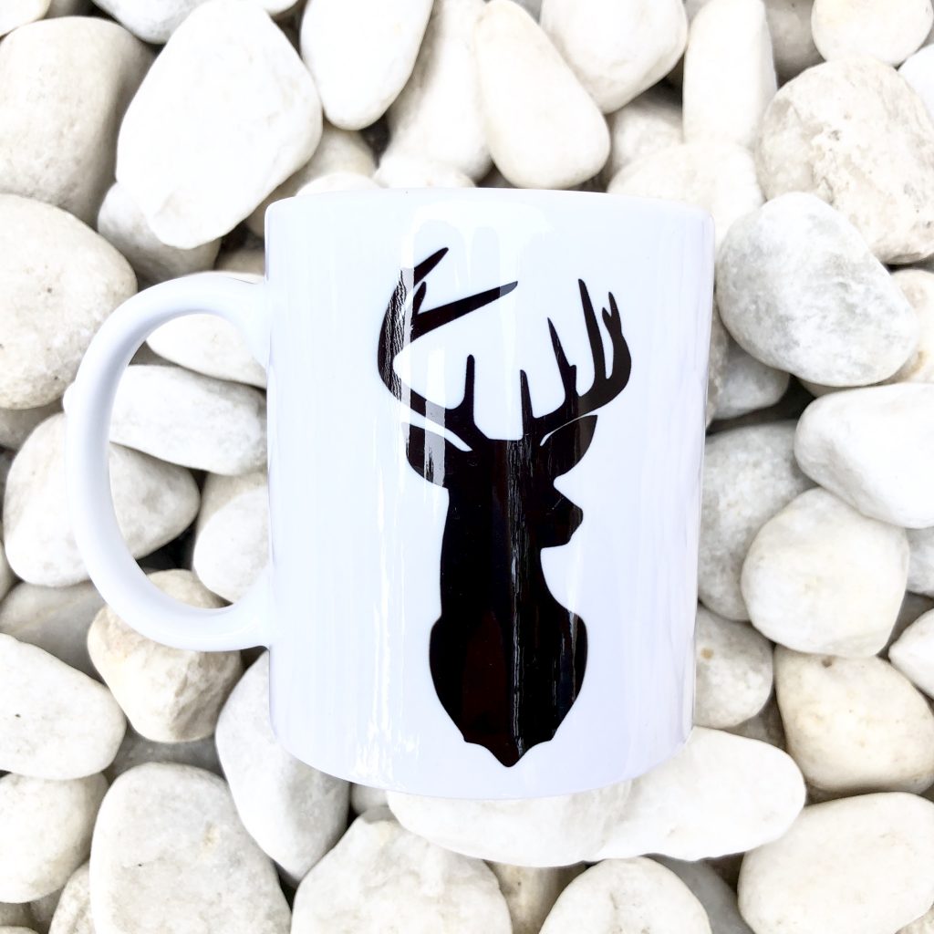 Beautiful White Ceramic Coffee / Tea Reindeer Mug